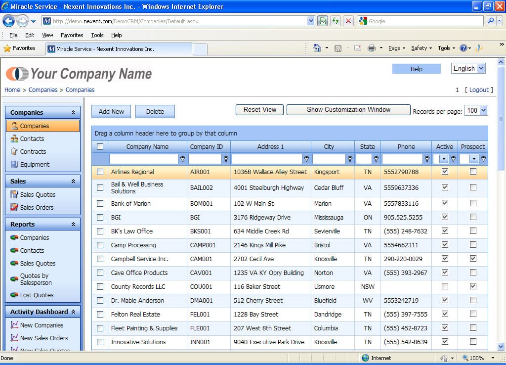 Crm service software
